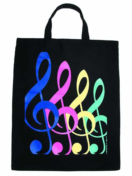 Sol Anahtarı 4 Renkli Baskılı Çanta - 1