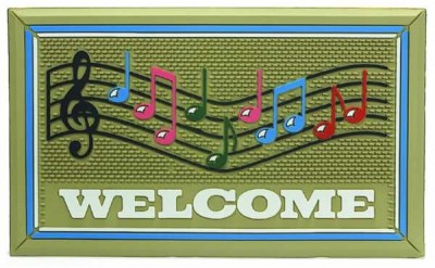 Porteli ve Renkli Notalı Paspas - AİM GİFTS