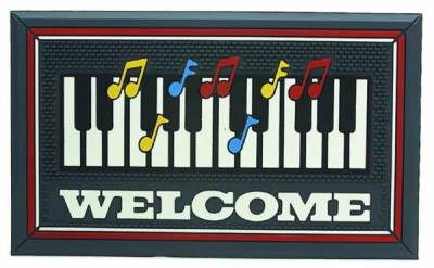 Tuşeli ve Renkli Notalı Paspas - AİM GİFTS