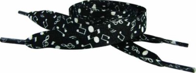 Notalı Siyah - Beyaz Ayakkabı Bağcığı - AİM GİFTS