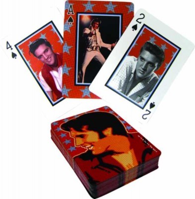 Elvis Lives Red Lisanslı Oyun Kartı - Thumbnail