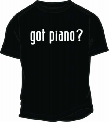 T-shirt Siyah Piyano - Thumbnail