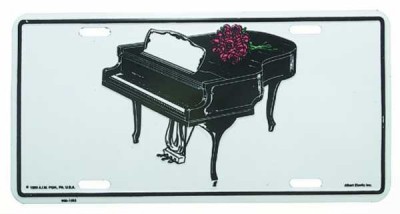 Kuyruklu Piyano Metal Plaka