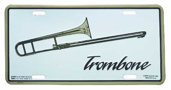 Trombon Metal Plaka