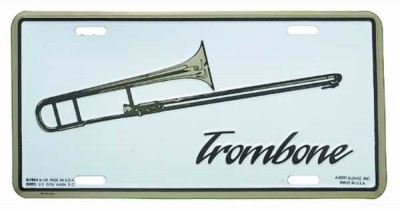 Trombon Metal Plaka - Thumbnail