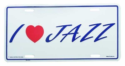 I Love Jazz Metal Plaka - Thumbnail