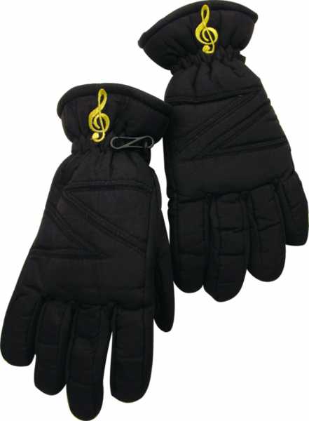 Sol Anahtarı İşlemeli Siyah Eldiven - 1