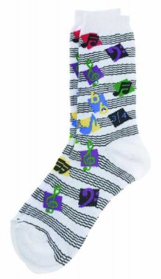 Kare Renkli Notalı Kadın Çorabı - AİM GİFTS