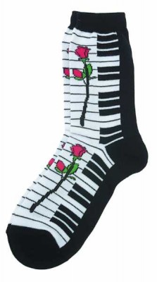 Tuşe ve Gül Desenli Kadın Çorabı - AİM GİFTS