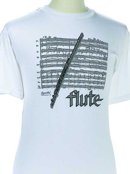 Flüt ve Notalı T-shirt