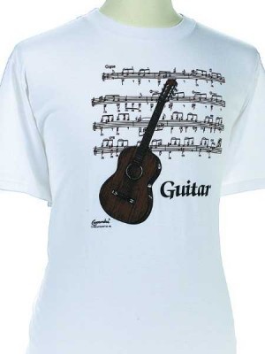 Gitar ve Notalı T-shirt - Thumbnail