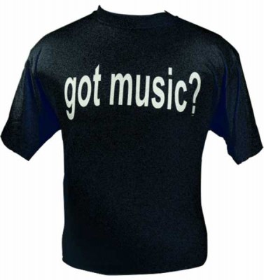 Music Siyah Kısa Kollu T-shirt - Thumbnail