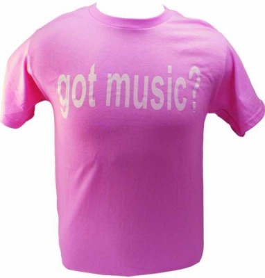 Music Pembe Kısa Kollu T-shirt - Thumbnail