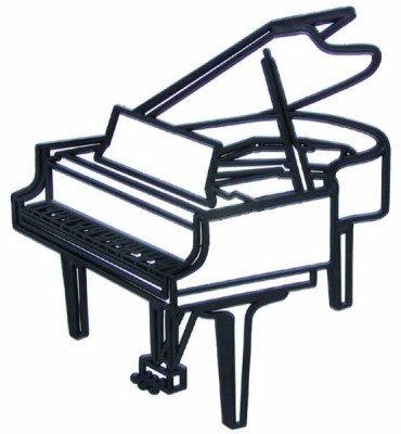 Kuyruklu Piyano Siluet - Thumbnail