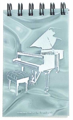 Kuyruklu Piyanolu Hologramlı Spiral Notluk - AİM GİFTS