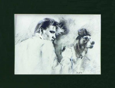 Elvis Presley Hound Dog Pop Art Poster - Thumbnail