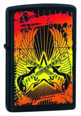 Winged Guitars Black Matte Zippo Çakmak