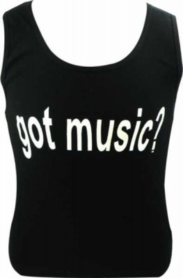 Music Siyah Kolsuz T-shirt - Thumbnail