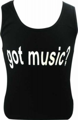 Music Siyah Kolsuz T-shirt