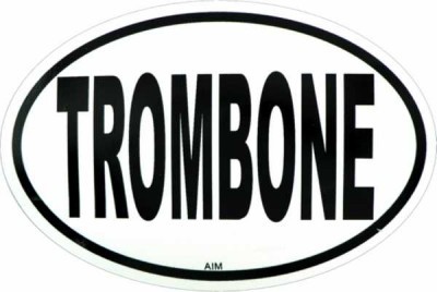 Trombon Oval Stiker - Thumbnail
