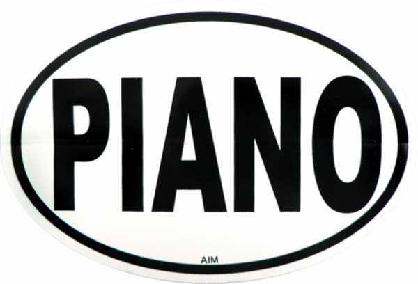 Piyano Oval Stiker