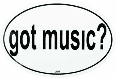 Music Oval Stiker - AİM GİFTS