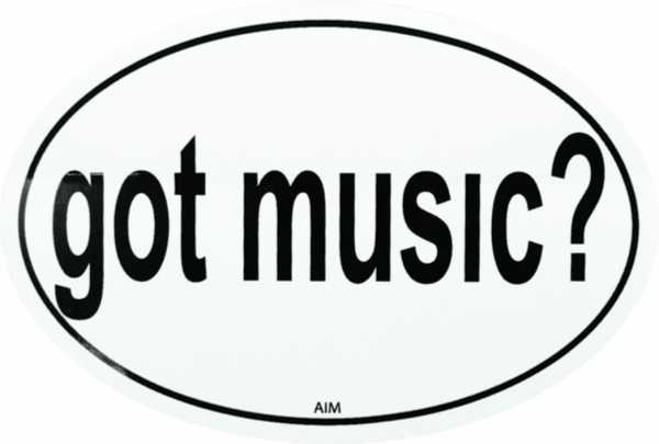 Music Oval Stiker