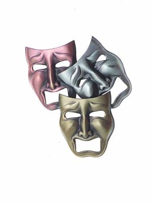 Küçük Trajedi Maske Yaka İğnesi - Thumbnail