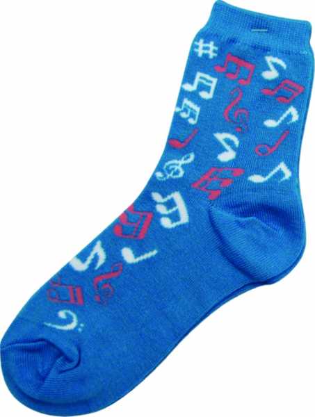 Notalı Mavi Kadın Çorabı