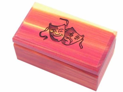 Komedi Trajedi Gülağacı Ahşap Kutu - AİM GİFTS