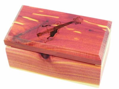 Mandolinli Gül Ağacı Ahşap Kutu - AİM GİFTS