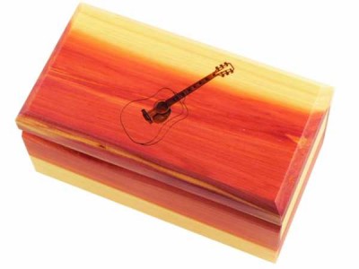 Gitarlı Gül Ağacı Ahşap Kutu - AİM GİFTS