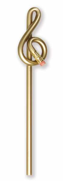 Sol Anahtar Başlıklı Silgili Kurşun Kalem Gold