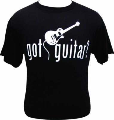 Guitar Siyah Kısa Kollu T-shirt - Thumbnail