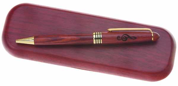 Sol Anahtarlı Kalem Ve Gül Ağacı Ahşap Kutu - 1