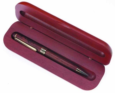 Sol Anahtarlı Kalem Ve Gül Ağacı Ahşap Kutu - AİM GİFTS