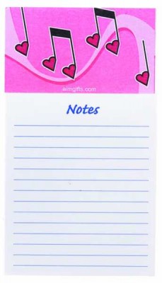 Mıknatıslı Notpad - Kalpli Notalar - Thumbnail