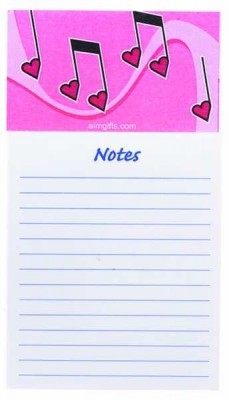 Mıknatıslı Notpad - Kalpli Notalar - Thumbnail