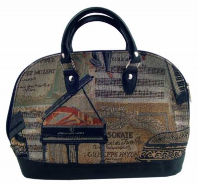Piano Desenli Goblen Dizayn El çantası - AİM GİFTS