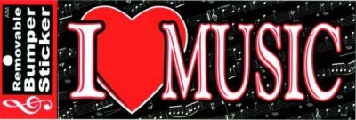I Heart Music - Tampon Stiker - Thumbnail