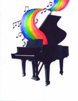 Kuyruklu Piyano Not Kartı - Thumbnail