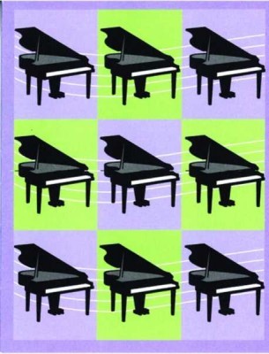 Piyano Kareler Not Kartı - Thumbnail