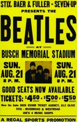 Beatles Busch Mem. Stadium Tur Posteri - Thumbnail