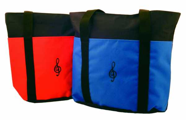 Sol Anahtarı Dizaynlı Kırmızı Alışveriş Çantası - 1