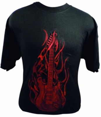 Gitar Alevli Kırmızı Sweatshirt - AİM GİFTS