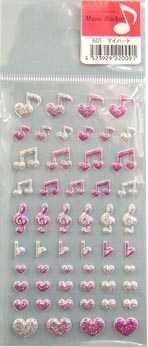 Notalı Pembe Stiker - G&G