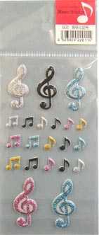 Müzik Notaları Stiker - G&G