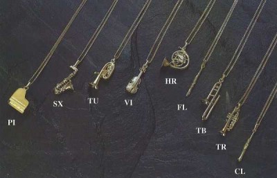 Altın Kaplama Piyano Kolye - G&G