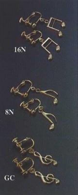 Gümüş- Altın Kaplama Taşlı Sol Anahtarı Küpe - G&G