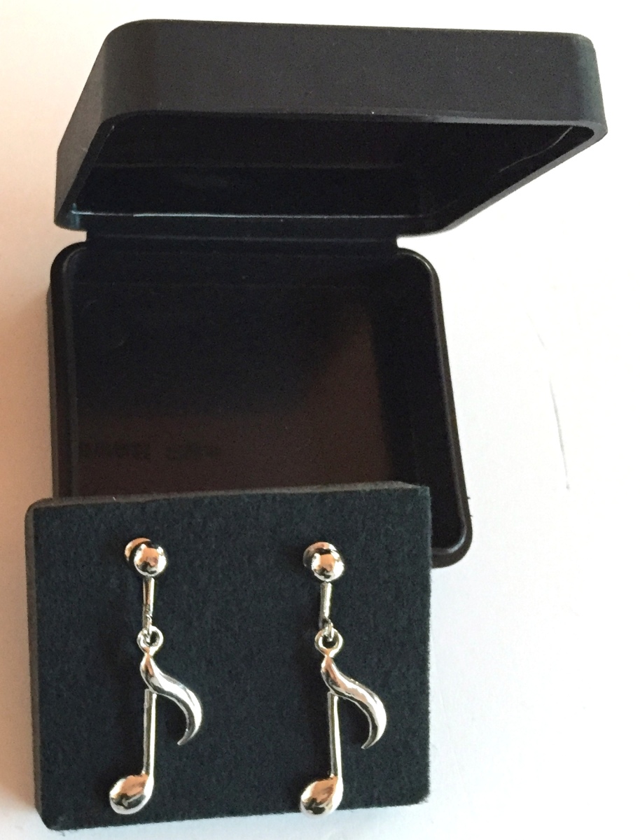 Gümüş Kaplama 8'lik Nota Küpe - G&G